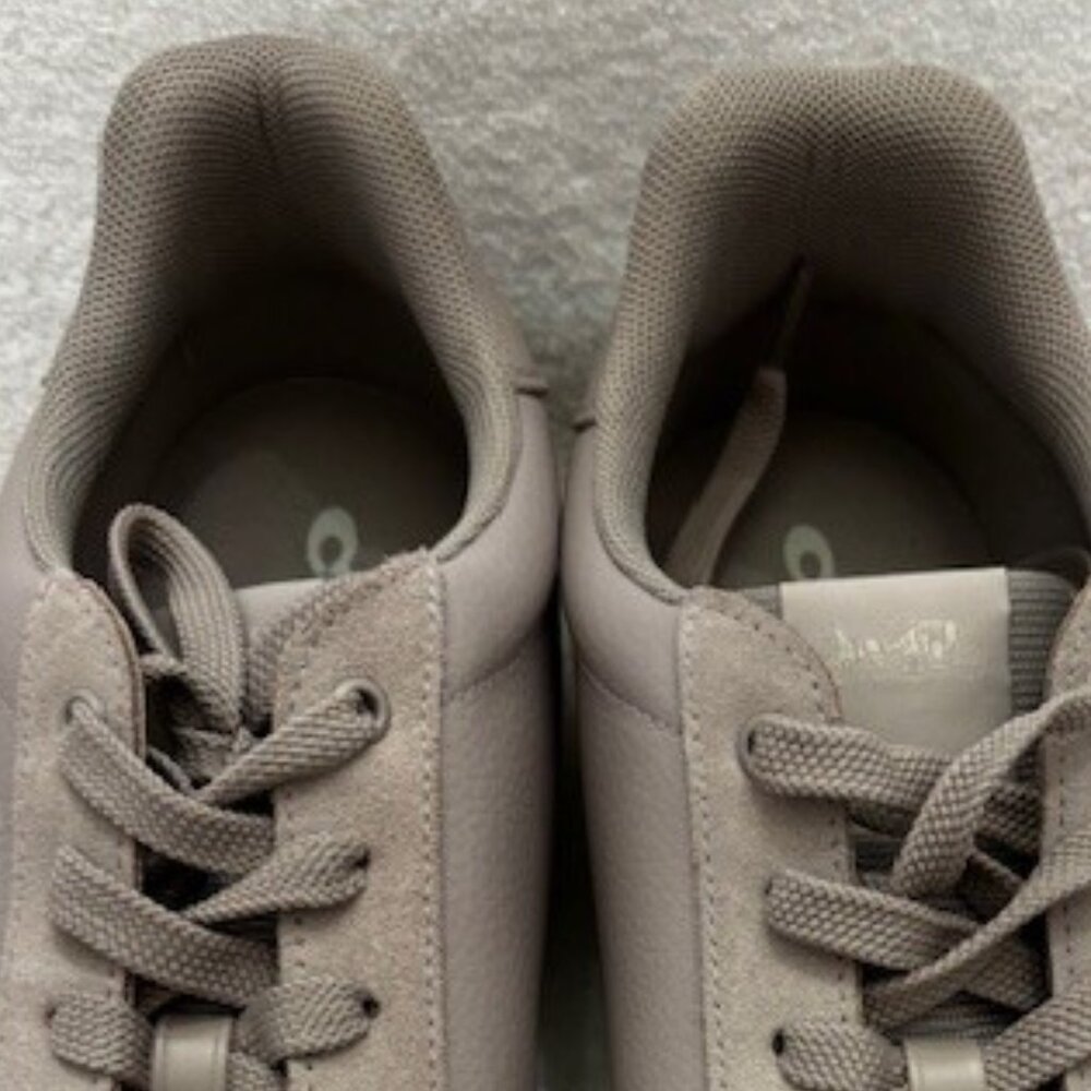 Coach 'Clip' low top leather and suede sneakers in Grey Burch Men's Size 13 - Picture 3 of 12